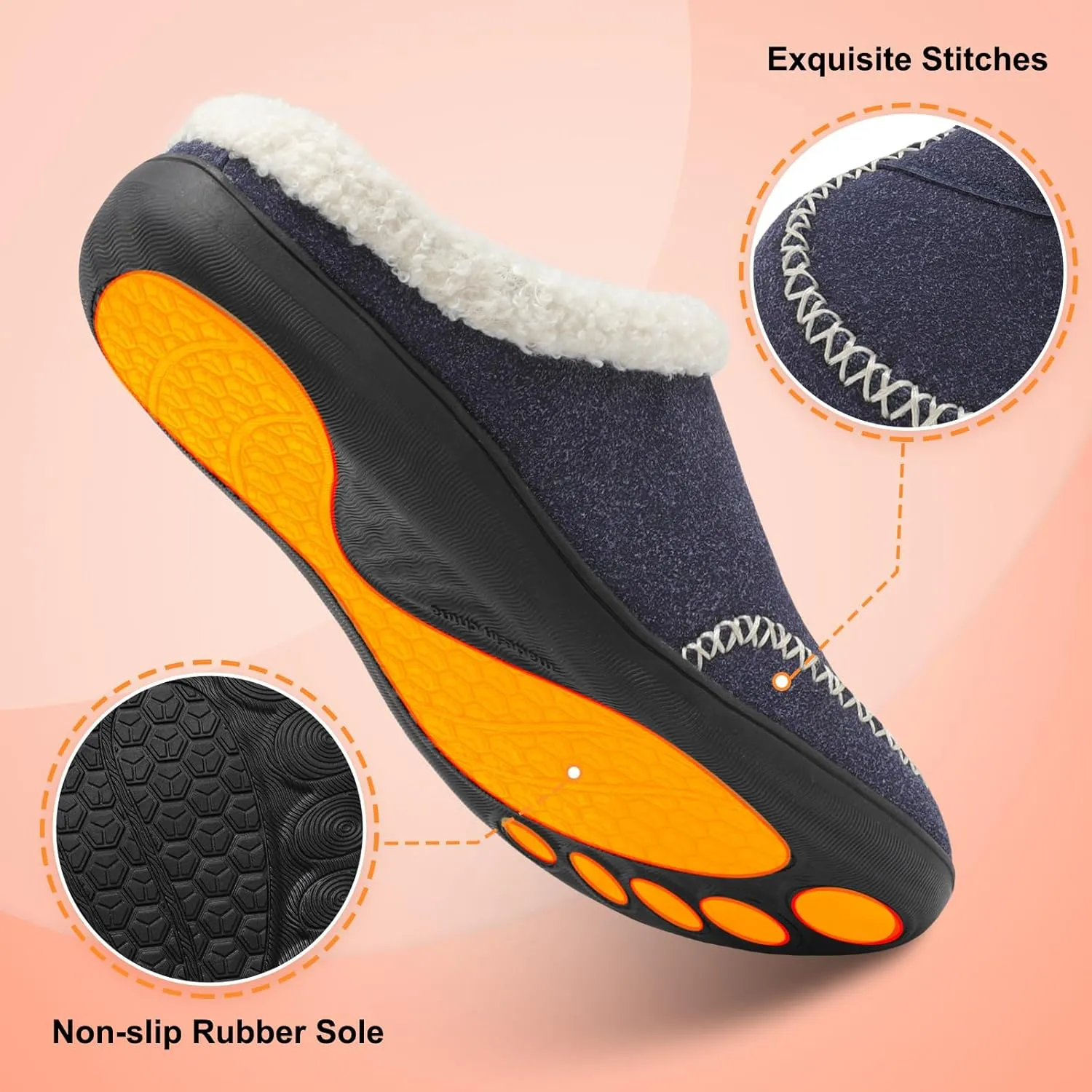 LeIsfIt Womens Wide Slippers Adjustable Diabetic Slippers Memory Foam Swollen Arthritis Edema House Shoes Indoor Outdoor
