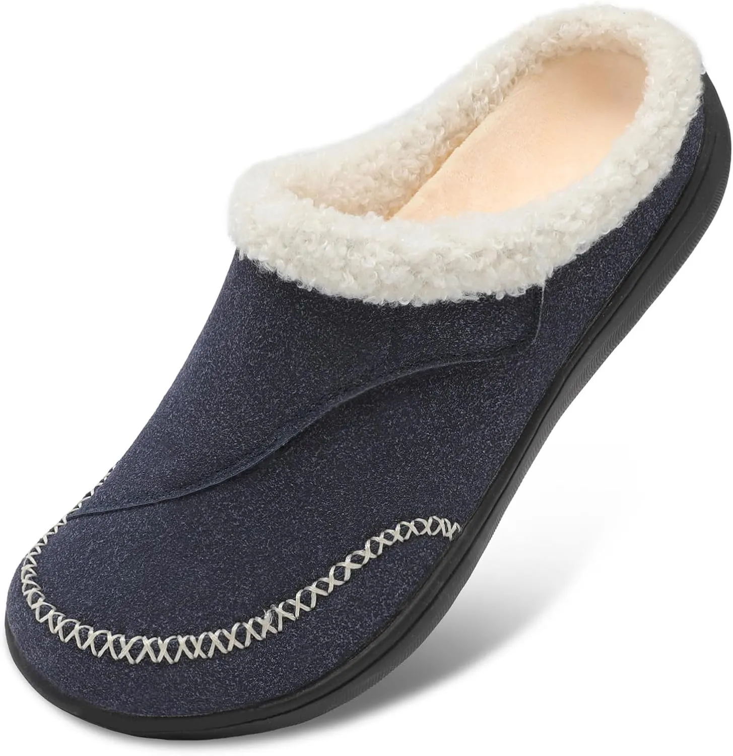 LeIsfIt Womens Wide Slippers Adjustable Diabetic Slippers Memory Foam Swollen Arthritis Edema House Shoes Indoor Outdoor
