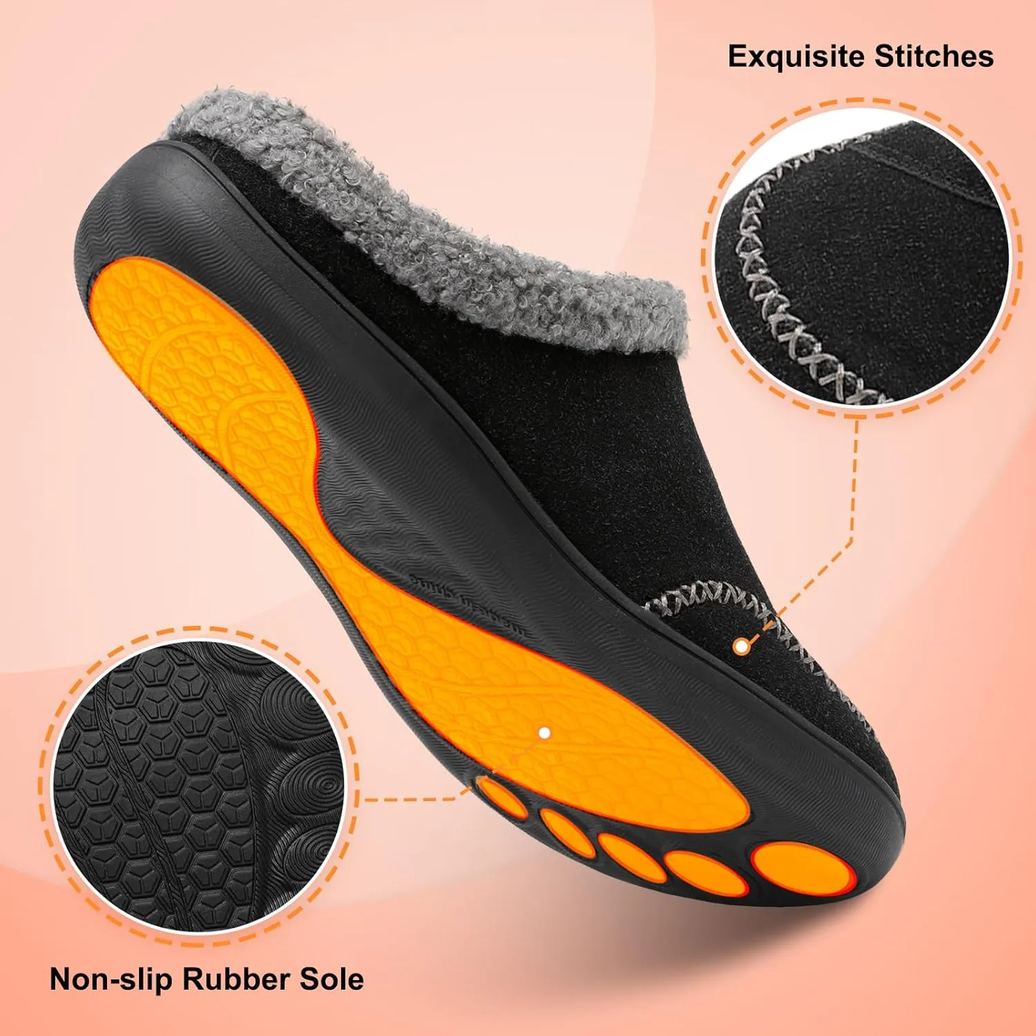 LeIsfIt Womens Wide Slippers Adjustable Diabetic Slippers Memory Foam Swollen Arthritis Edema House Shoes Indoor Outdoor