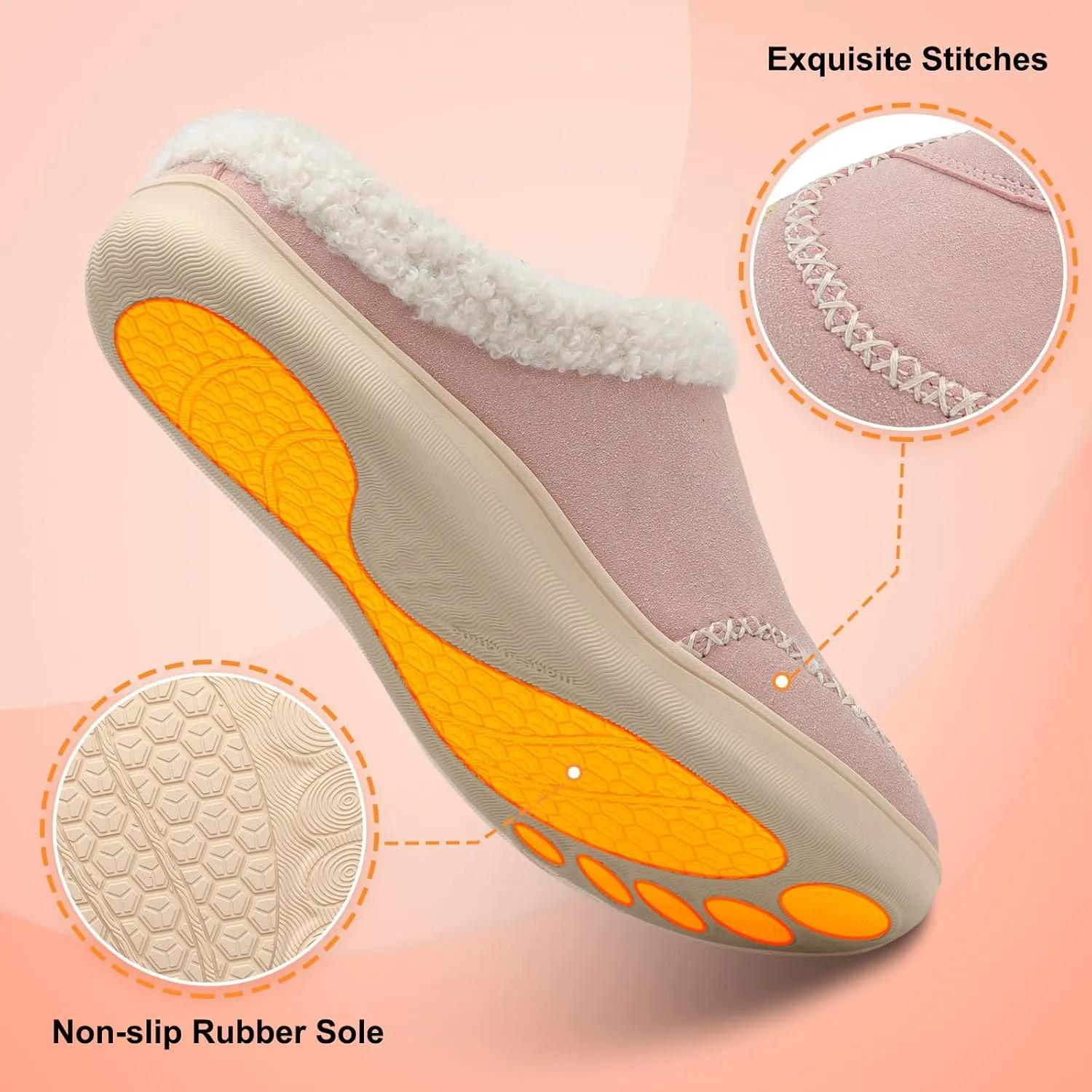 LeIsfIt Womens Wide Slippers Adjustable Diabetic Slippers Memory Foam Swollen Arthritis Edema House Shoes Indoor Outdoor