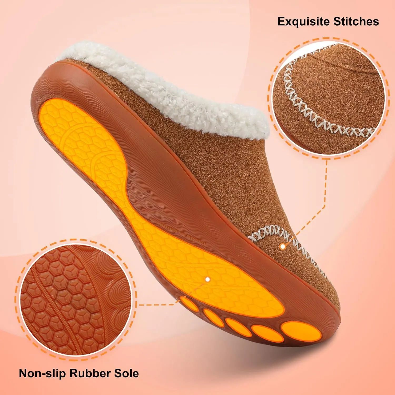 LeIsfIt Womens Wide Slippers Adjustable Diabetic Slippers Memory Foam Swollen Arthritis Edema House Shoes Indoor Outdoor