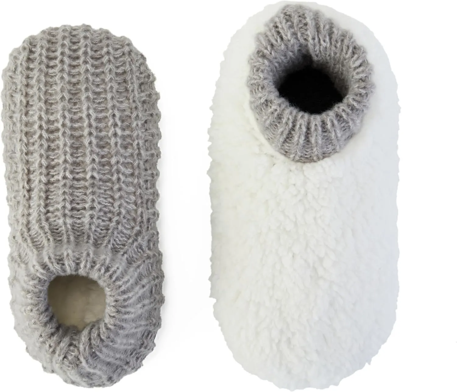 LEMZONE Men's Cozy Slipper Socks Non Slip Winter Warm Indoor Soft Sole Sock Shoes with Sherpa Lining
