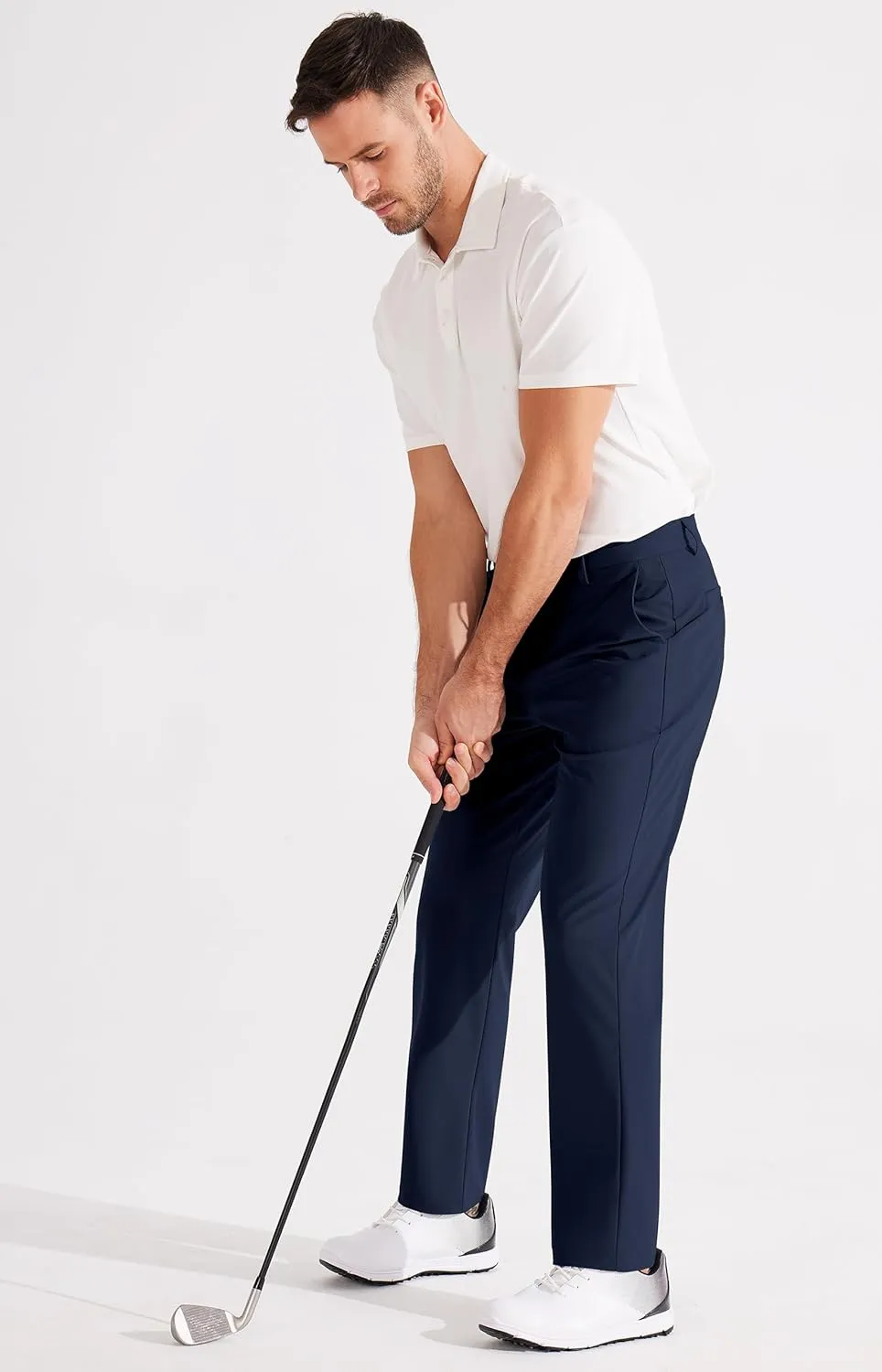 Libin Men's Golf Pants Classic Fit Flat Front Work Dress Pants 29" 31" 33" Stretch Casual Pants Lightweight with Pockets