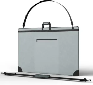 Light Weight Portfolio, Art Bag Waterproof PVC Coated, Painting Case 24 x 36 Grey With Reinforced Corners,Art Portfolio Case For Drawing Storage,Canvas Storage With Multiple Pockets