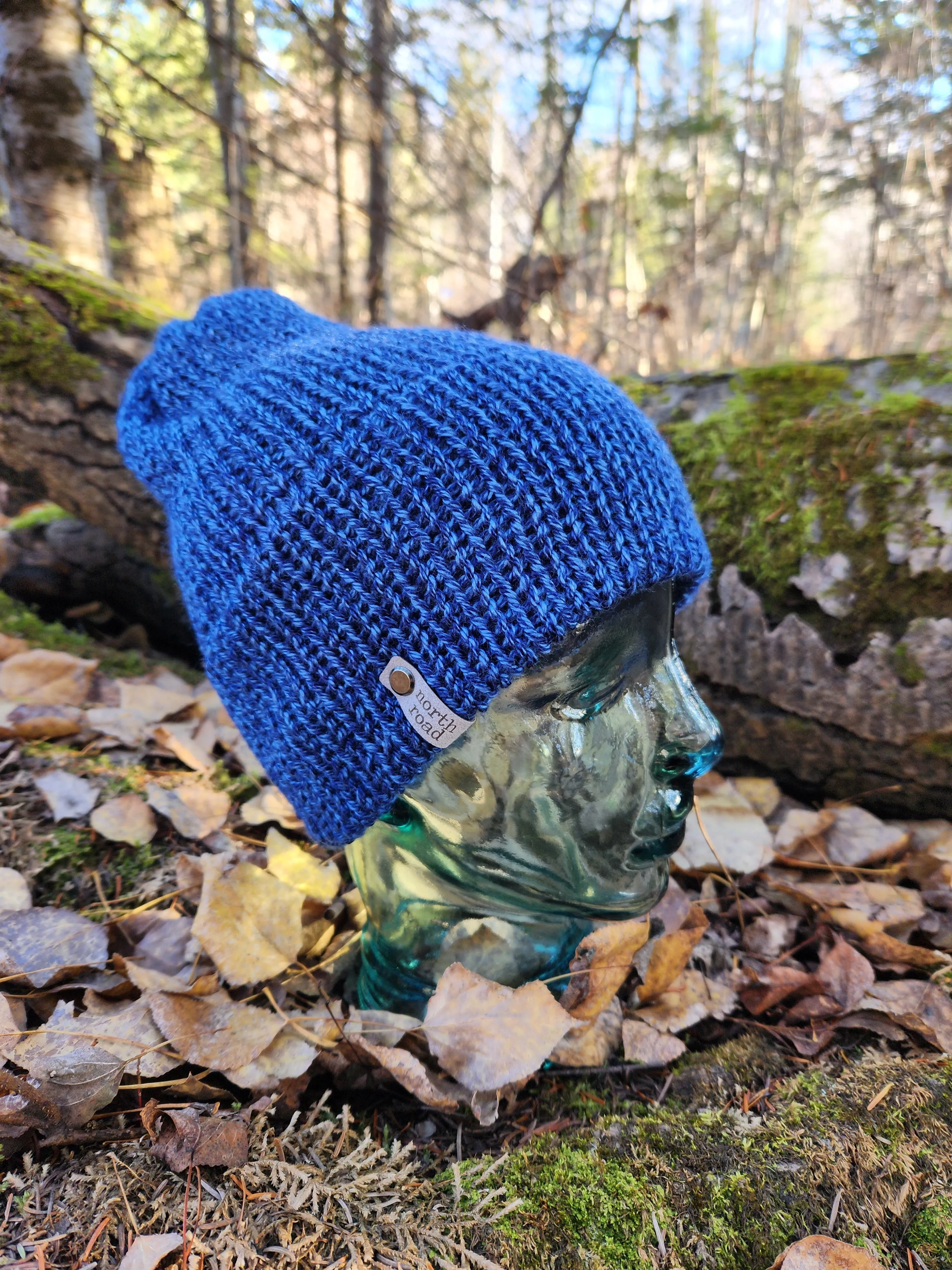 Lightweight Hat, Folded Double Brim Wool Free, Blue