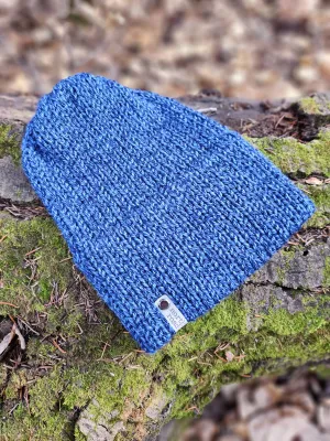 Lightweight Hat, Folded Double Brim Wool Free, Blue