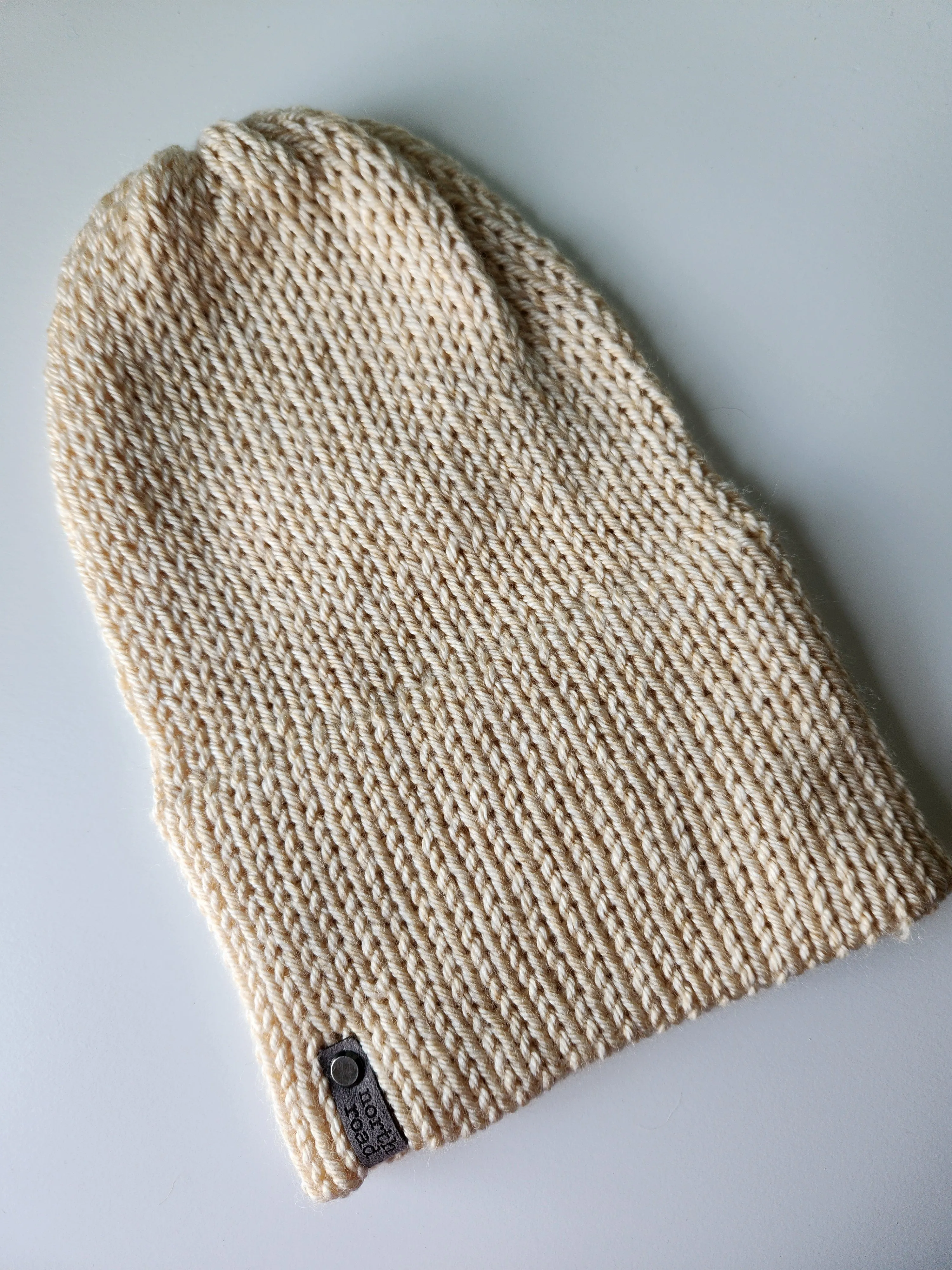 Lightweight Hat, Folded Double Brim Wool Free, Cream