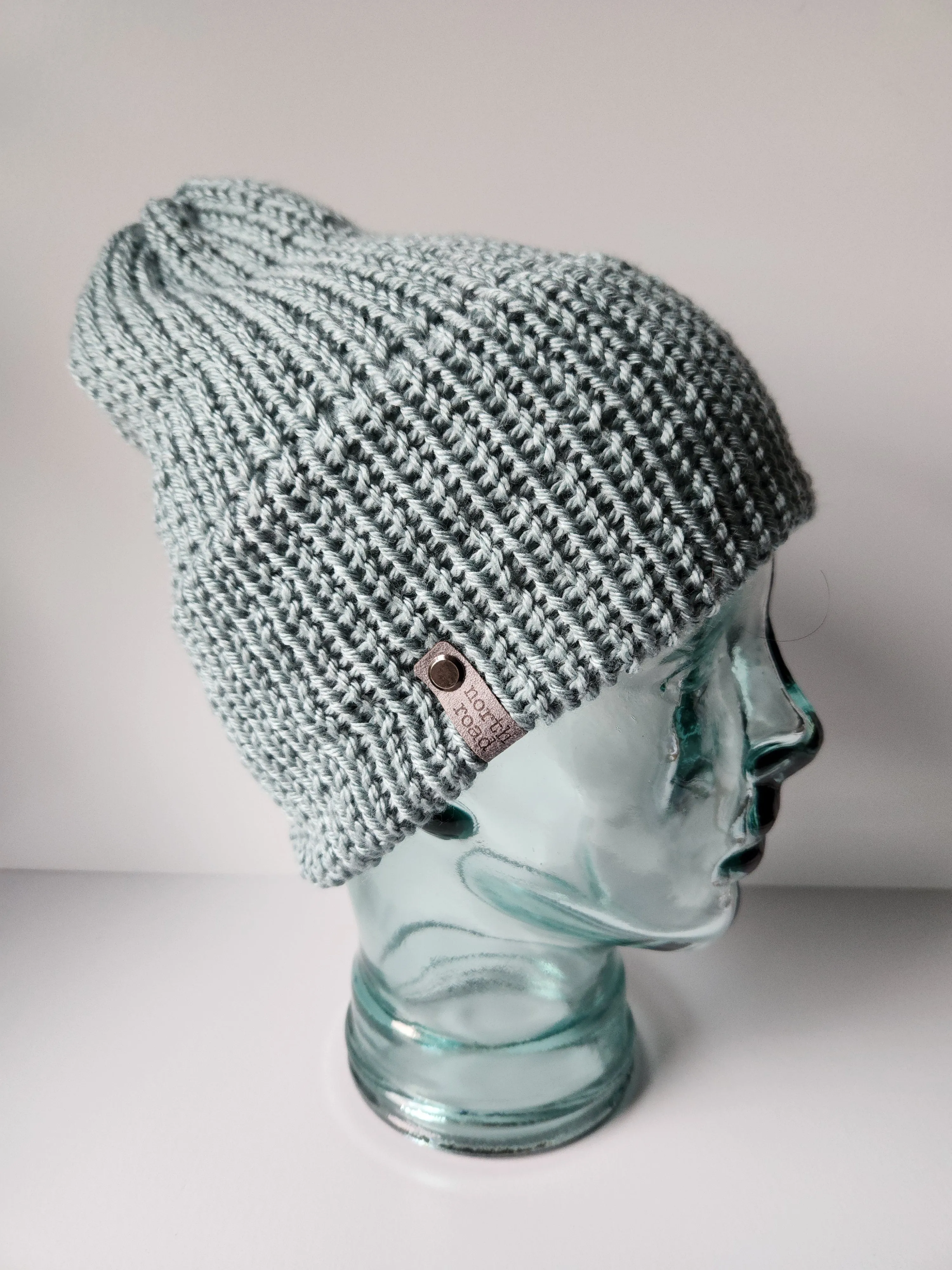 Lightweight Hat, Folded Double Brim Wool Free, Pale Aqua