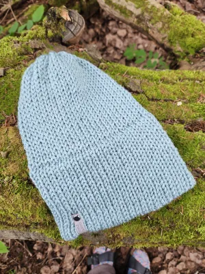 Lightweight Hat, Folded Double Brim Wool Free, Pale Aqua