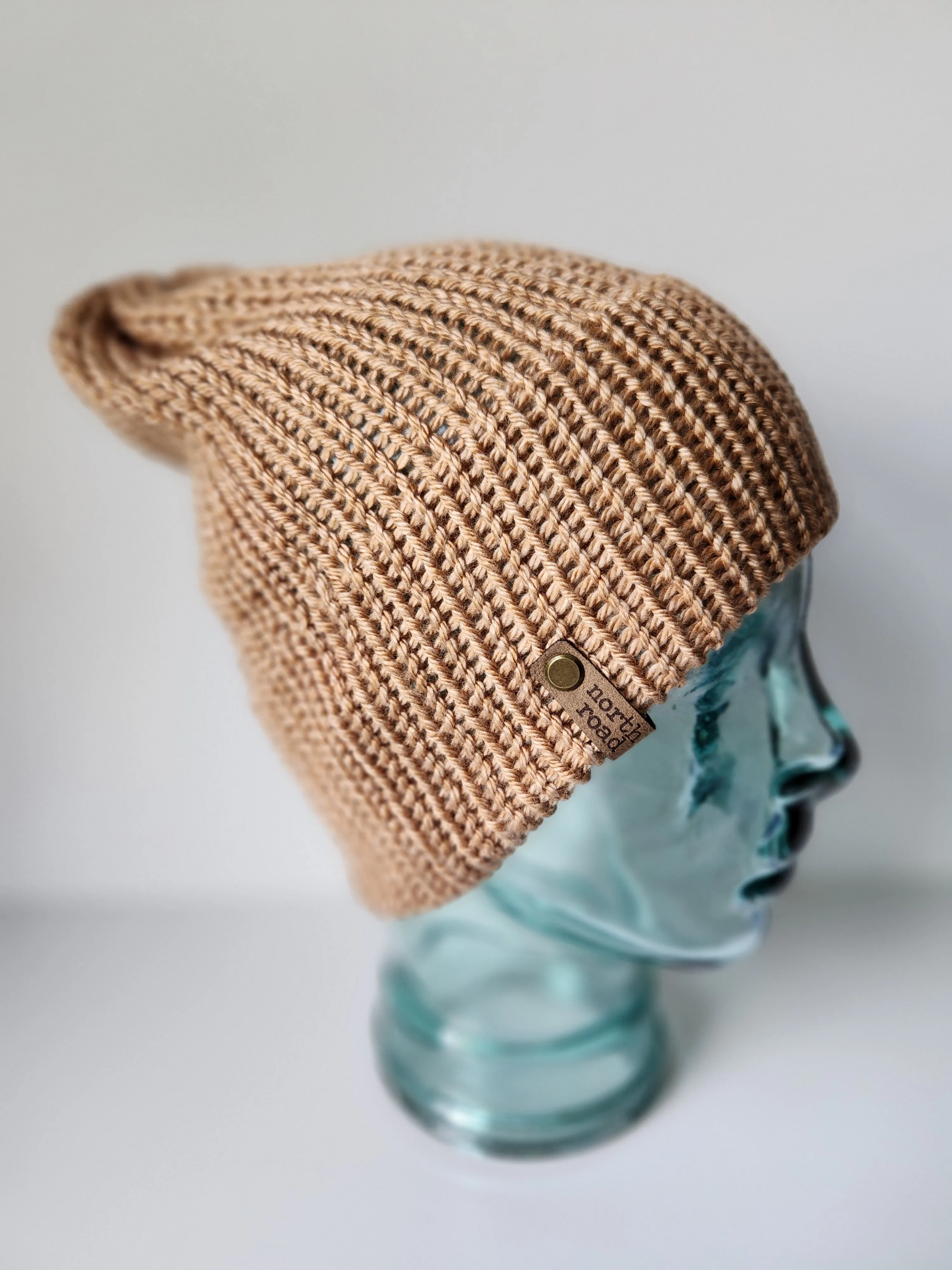 Lightweight Hat, Folded Double Brim Wool Free, Tan