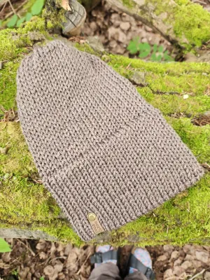 Lightweight Hat, Folded Double Brim Wool Free, Taupe
