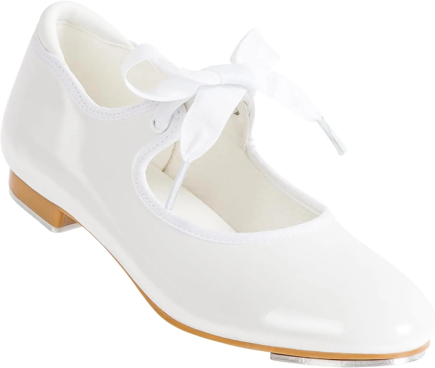 Linodes Economy Unisex-Child Lace Up Tap Shoe for Girls and Boys Tap Flat