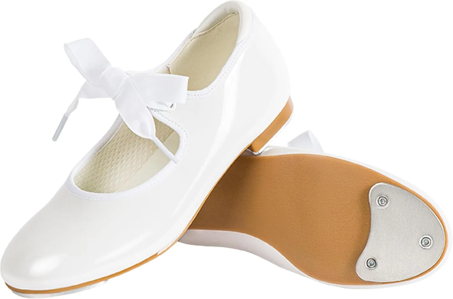 Linodes Economy Unisex-Child Lace Up Tap Shoe for Girls and Boys Tap Flat