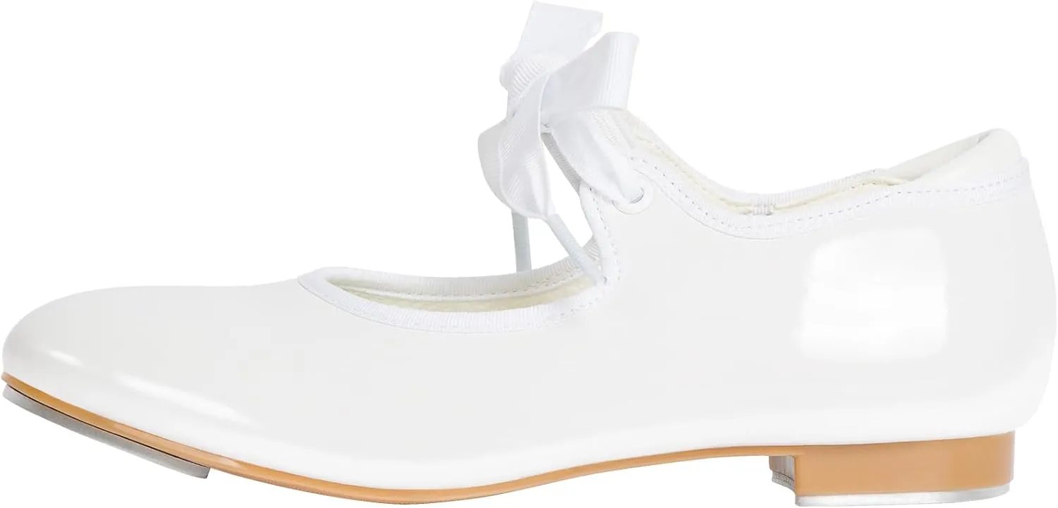 Linodes Economy Unisex-Child Lace Up Tap Shoe for Girls and Boys Tap Flat