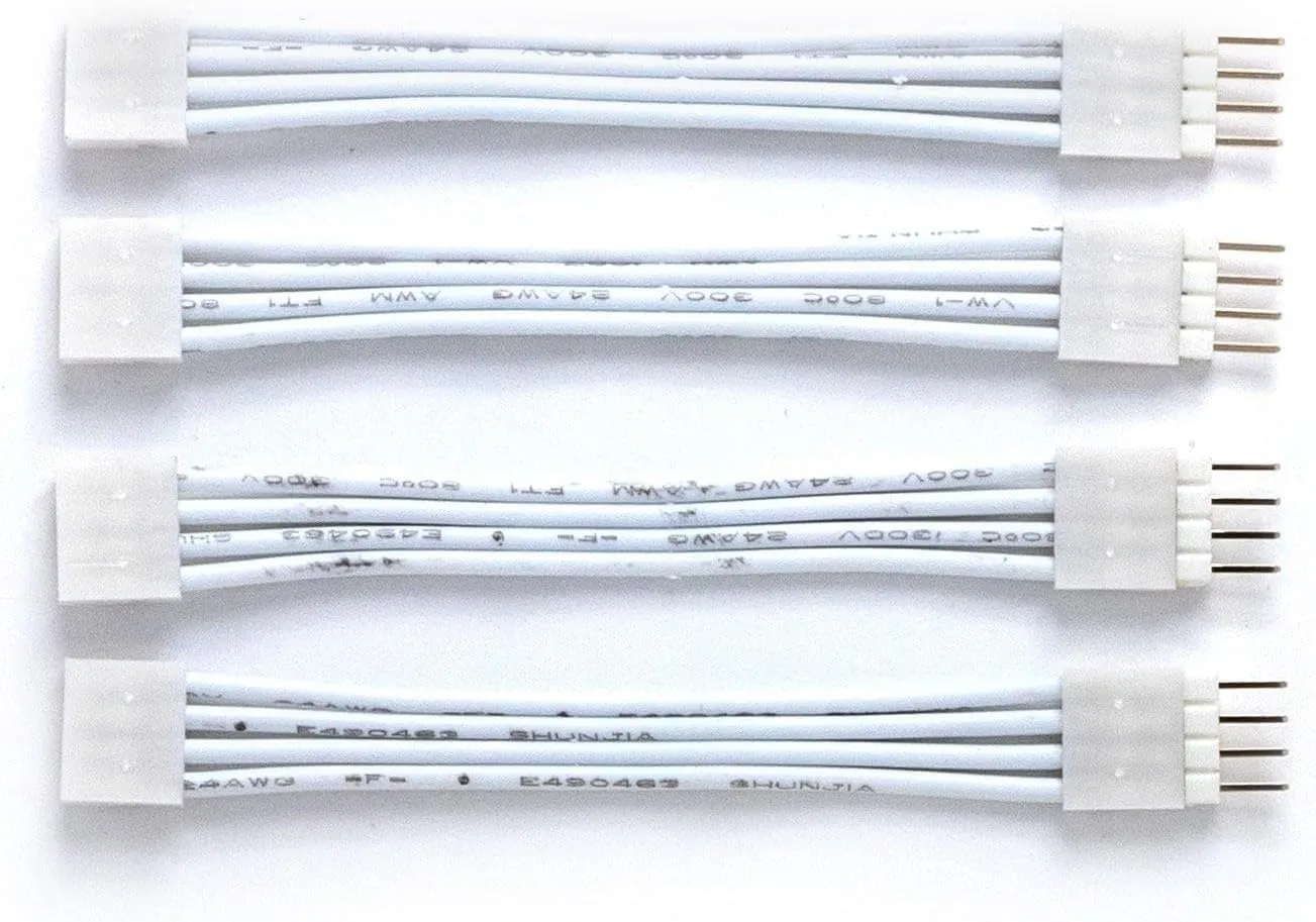 Litcessory Flexible Corner Connector/Extension Cable for Philips Hue Gradient Lightstrip (2in, 4 Pack, White)