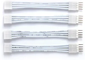Litcessory Flexible Corner Connector/Extension Cable for Philips Hue Gradient Lightstrip (2in, 4 Pack, White)