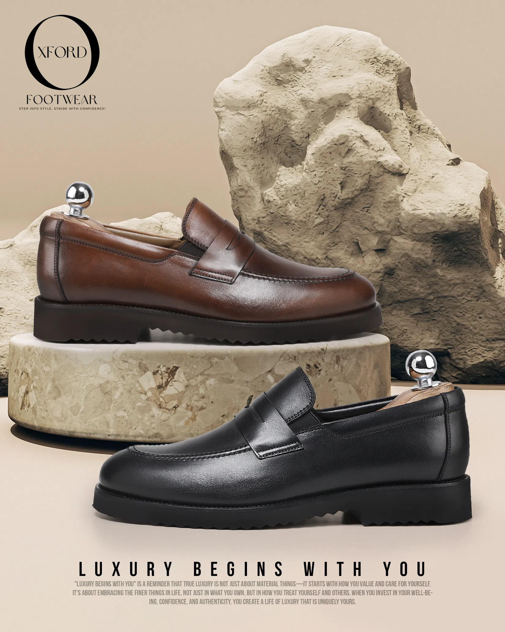 Loafer Black with Strap