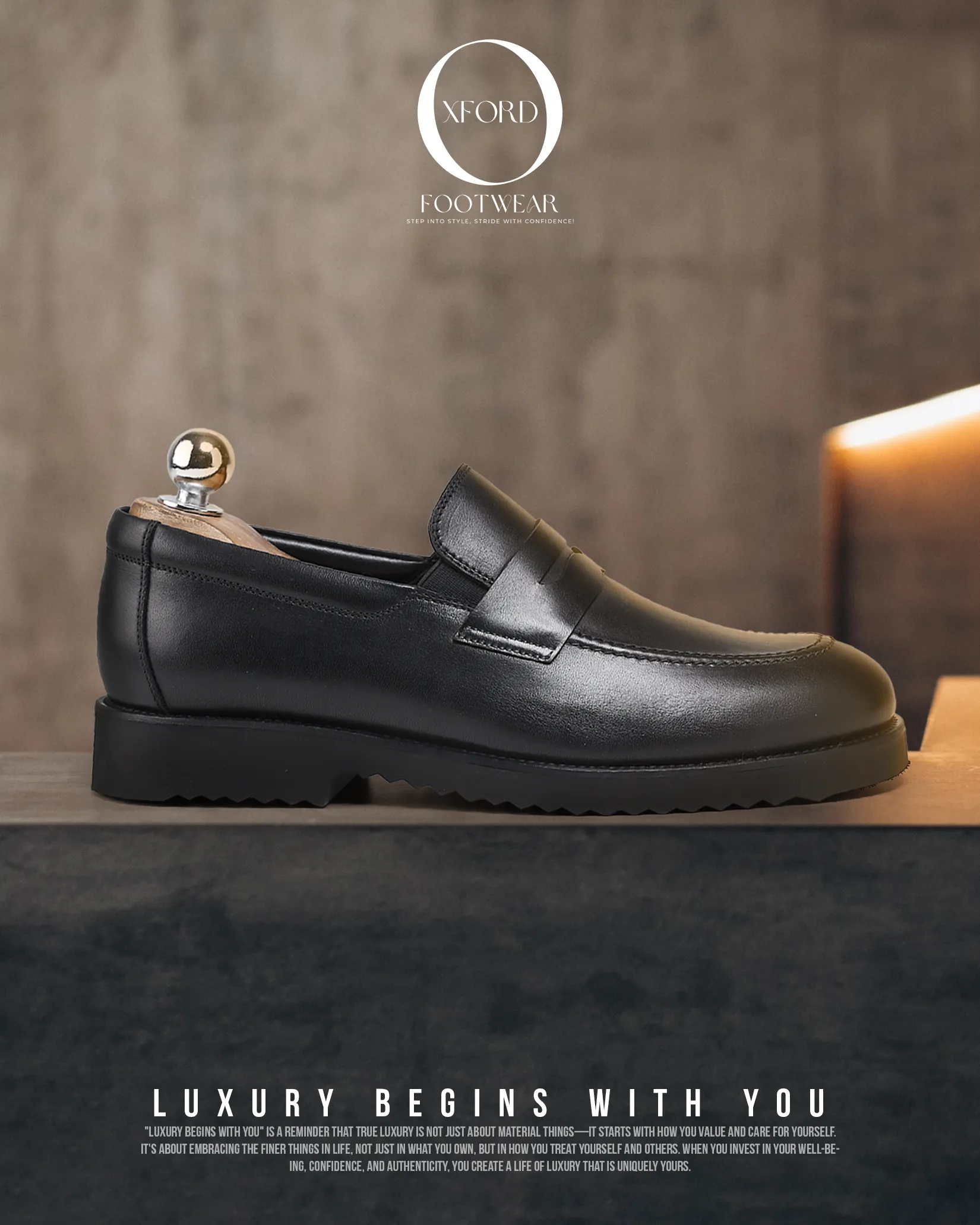 Loafer Black with Strap