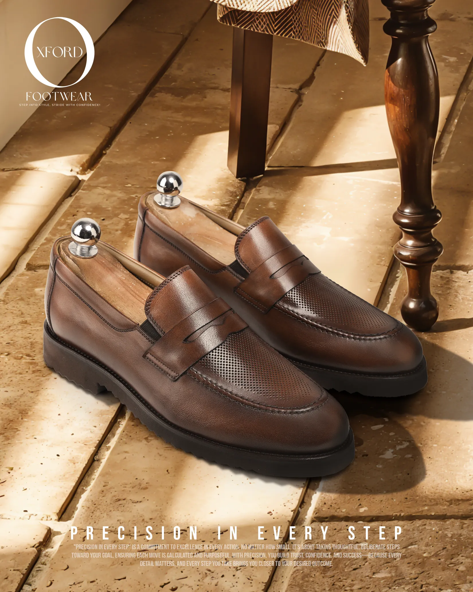 Loafer Brown with Strap poked