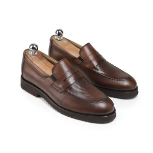 Loafer Brown with Strap poked