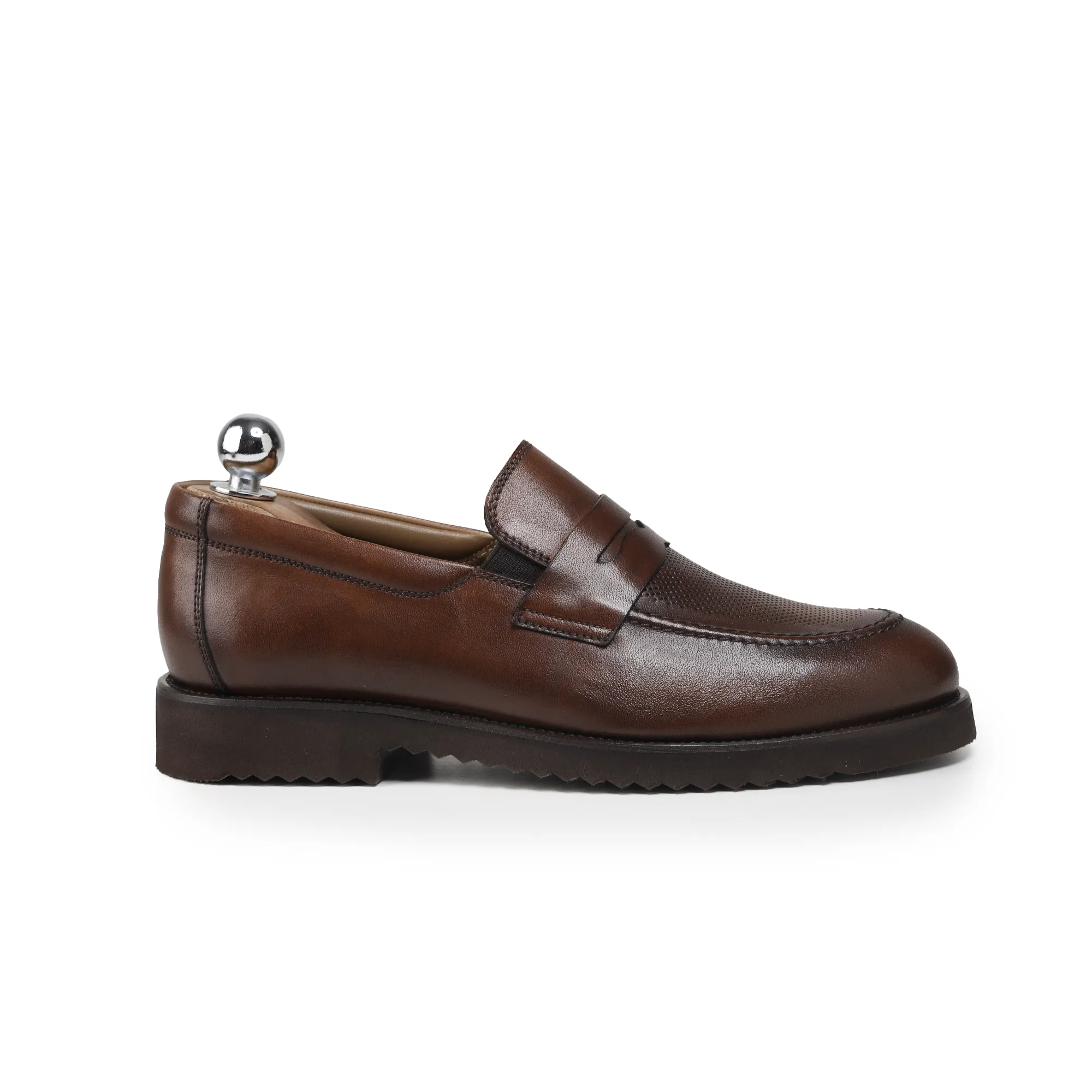 Loafer Brown with Strap poked