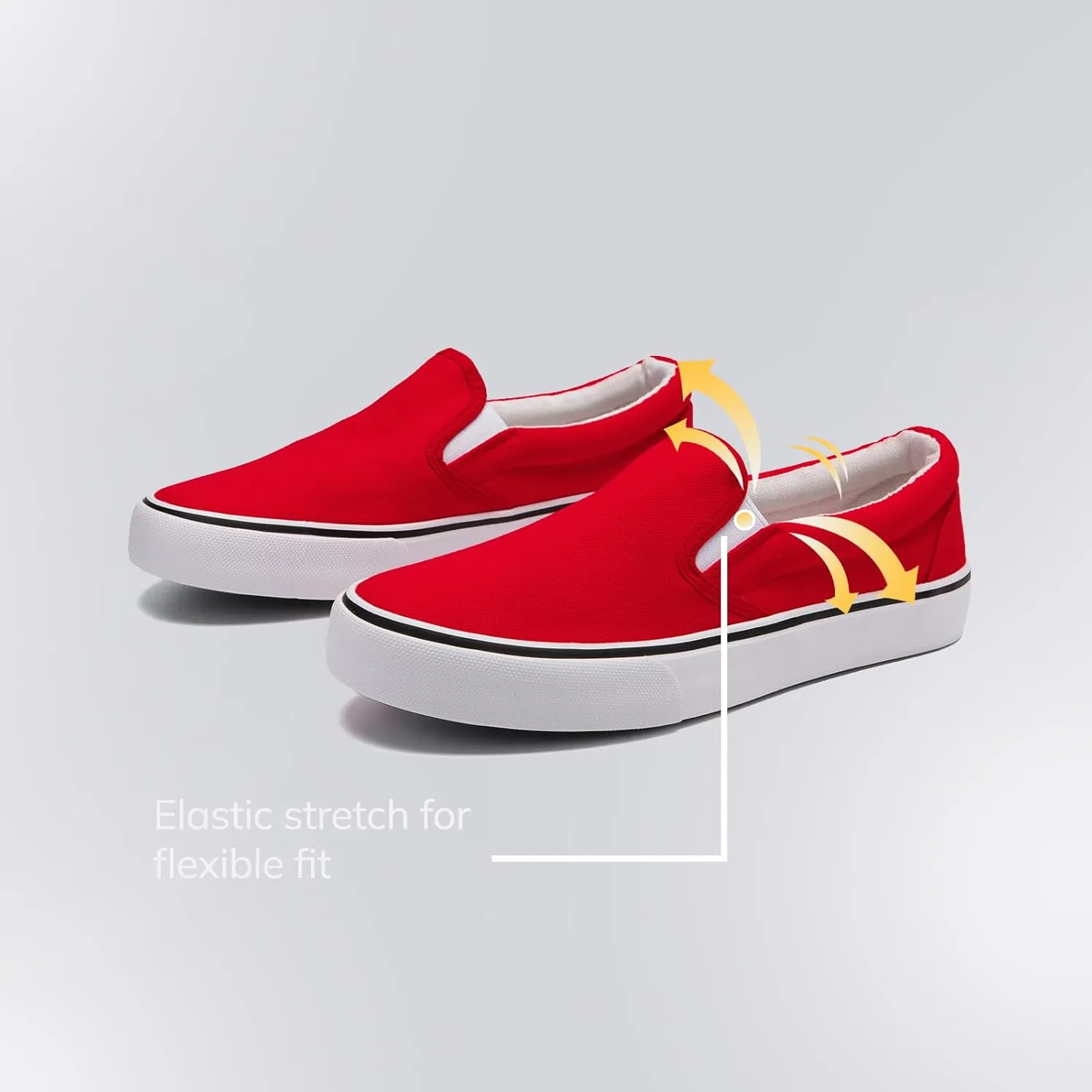 Low-Top Slip Ons Women's Fashion Sneakers Casual Canvas Sneakers for Women Comfortable Flats Breathable Padded Insole Slip on Sneakers Women Low Slip on Shoes