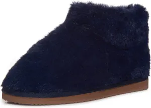 Lucky Brand Girls Plush Bootie Slippers, Fuzzy Rubber Sole Bedroom Slipper Booties, Little Kids Cozy Fluffy House Shoes Boots