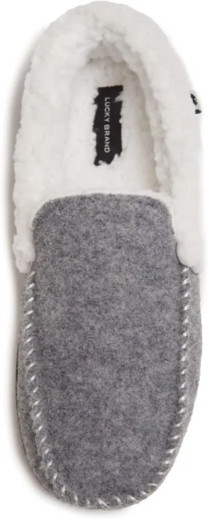 Lucky Brand Men's Faux Wool Sherpa Lined Slipper