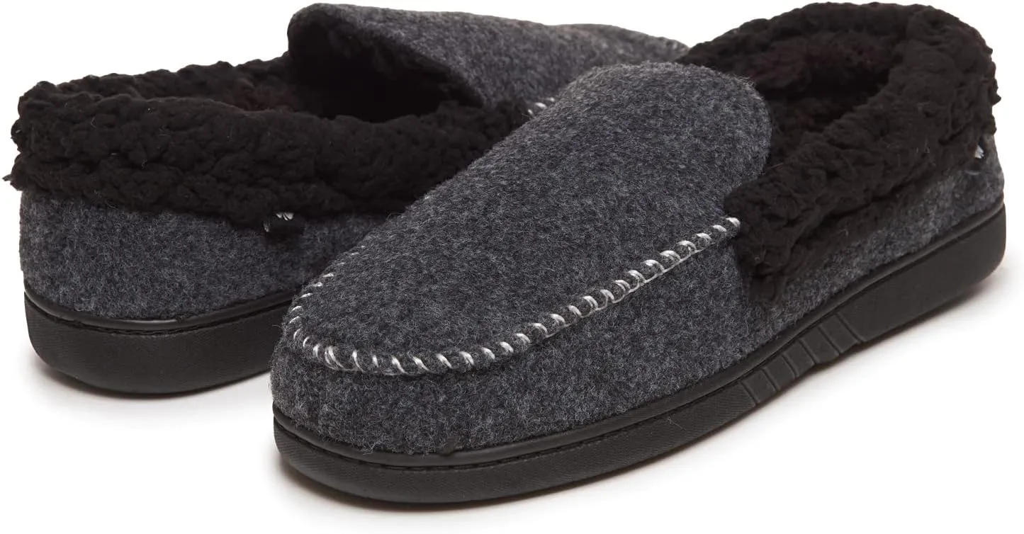 Lucky Brand Men's Faux Wool Sherpa Lined Slipper