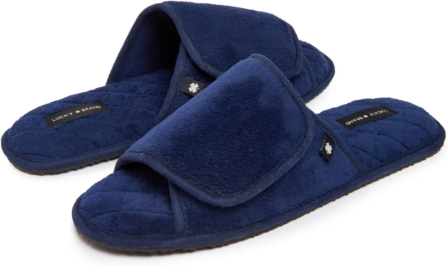 Lucky Brand Mens Microsuede Memory Foam Sherpa Clog Slippers, Warm Fuzzy Bedroom Slipper, Comfortable Indoor Outdoor House Shoes, Grey, Large
