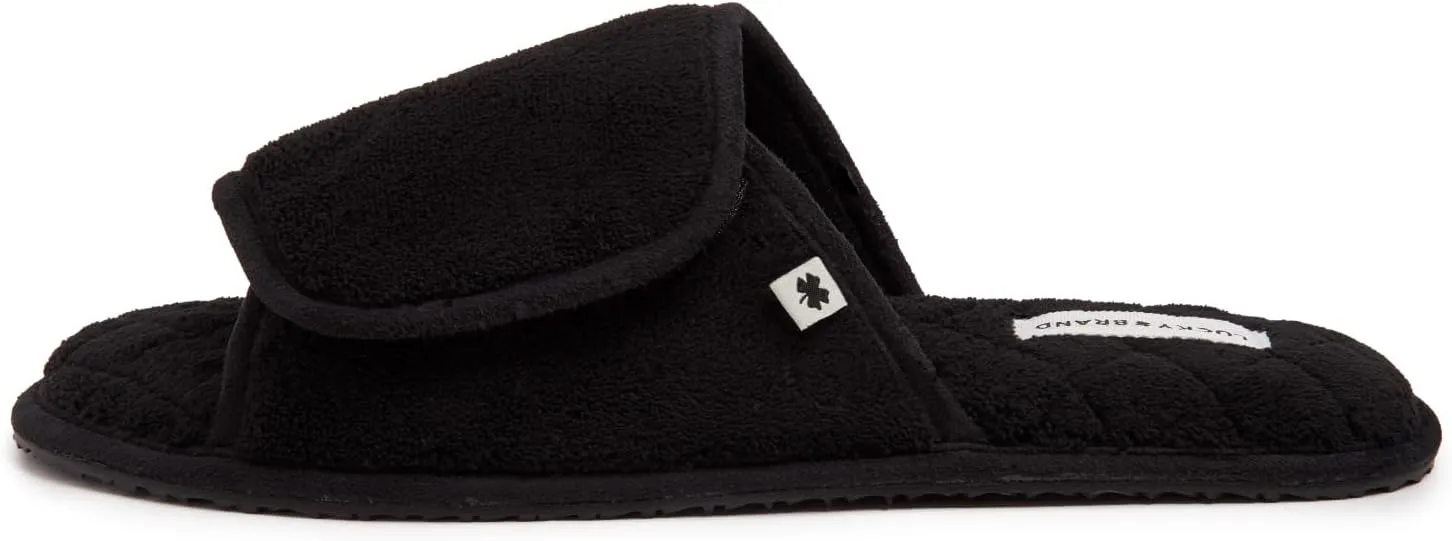 Lucky Brand Mens Microsuede Memory Foam Sherpa Clog Slippers, Warm Fuzzy Bedroom Slipper, Comfortable Indoor Outdoor House Shoes, Grey, Large