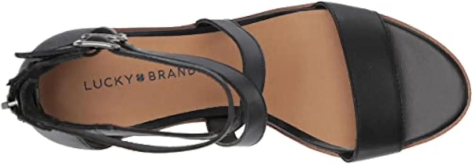 Lucky Brand Women's Ressia Ankle Strap Sandal Heeled