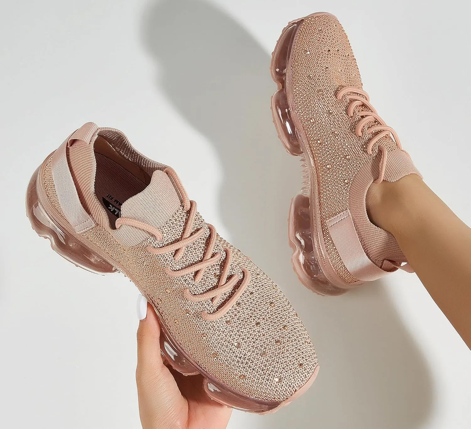 LUCKY STEP Women Air Cushion Fashion Sneakers Breathable Casual Comfortable Lightweight Walking Shoes