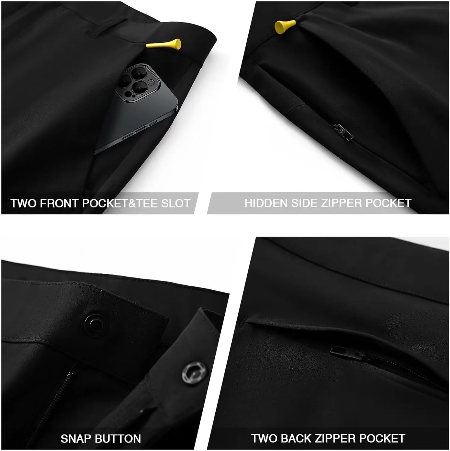 M MAELREG Mens Golf Shorts 7"/9" Lightweight Quick Dry Water-Resistant Stretch Waistband Flat Front Casual Mens Dress Shorts