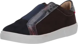 MARC JOSEPH NEW YORK Unisex-Child Kids Boys/Girls Leather Made in Brazil Slip on Elastic Detail Sneaker