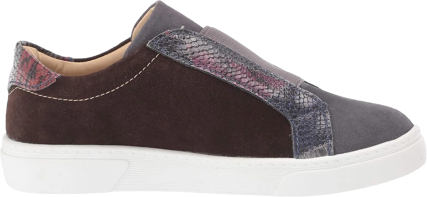 MARC JOSEPH NEW YORK Unisex-Child Kids Boys/Girls Leather Made in Brazil Slip on Elastic Detail Sneaker