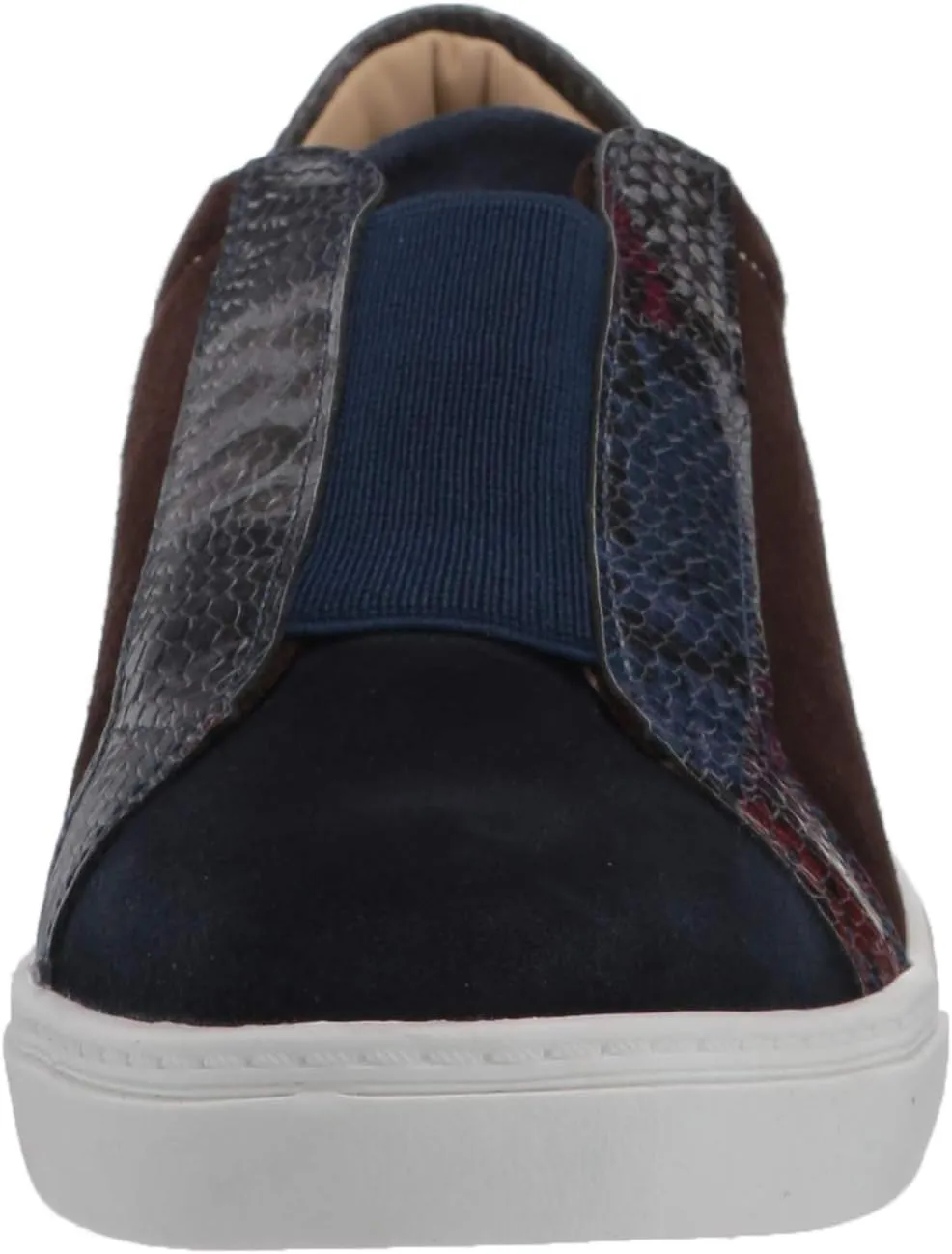 MARC JOSEPH NEW YORK Unisex-Child Kids Boys/Girls Leather Made in Brazil Slip on Elastic Detail Sneaker