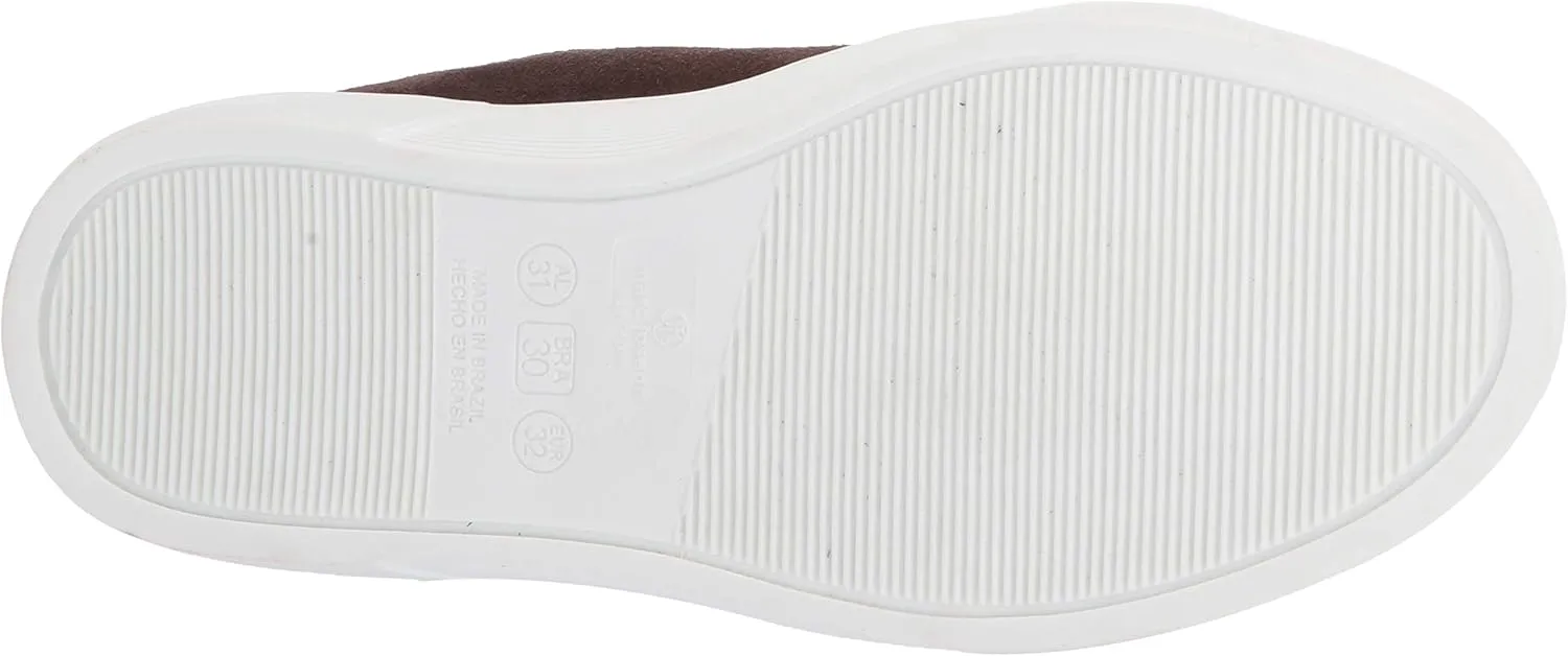 MARC JOSEPH NEW YORK Unisex-Child Kids Boys/Girls Leather Made in Brazil Slip on Elastic Detail Sneaker