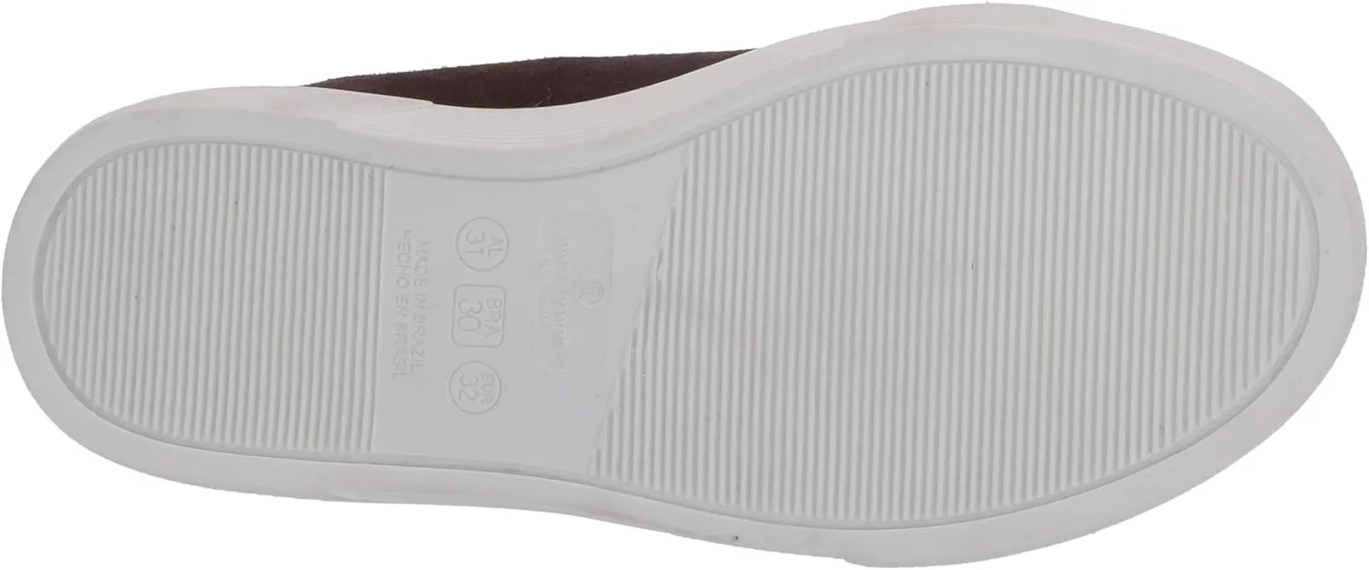 MARC JOSEPH NEW YORK Unisex-Child Kids Boys/Girls Leather Made in Brazil Slip on Elastic Detail Sneaker