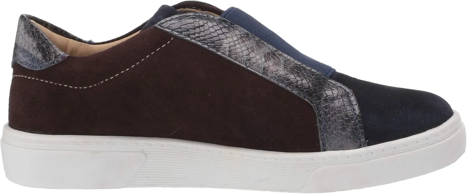 MARC JOSEPH NEW YORK Unisex-Child Kids Boys/Girls Leather Made in Brazil Slip on Elastic Detail Sneaker