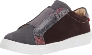 MARC JOSEPH NEW YORK Unisex-Child Kids Boys/Girls Leather Made in Brazil Slip on Elastic Detail Sneaker