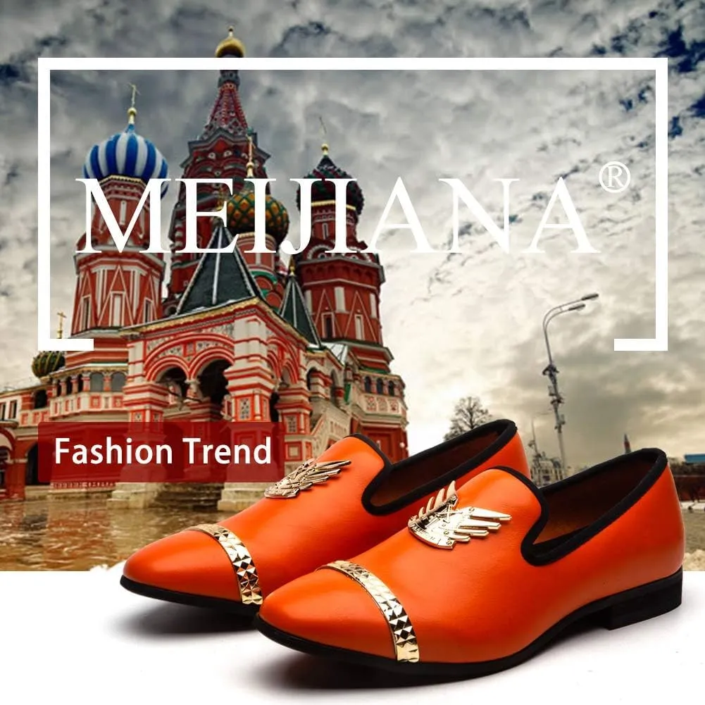 Meijiana Men Loafers Men Luxury Wedding Dress Shoes Fashion Party Shoes for Men