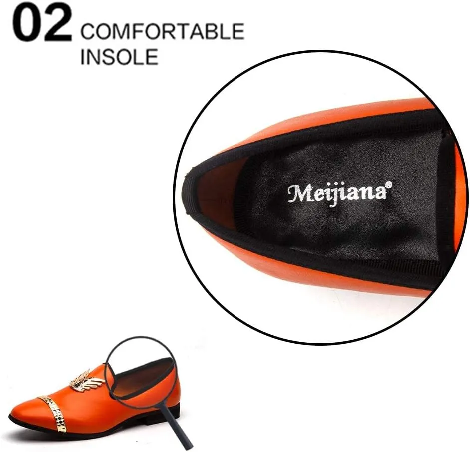 Meijiana Men Loafers Men Luxury Wedding Dress Shoes Fashion Party Shoes for Men