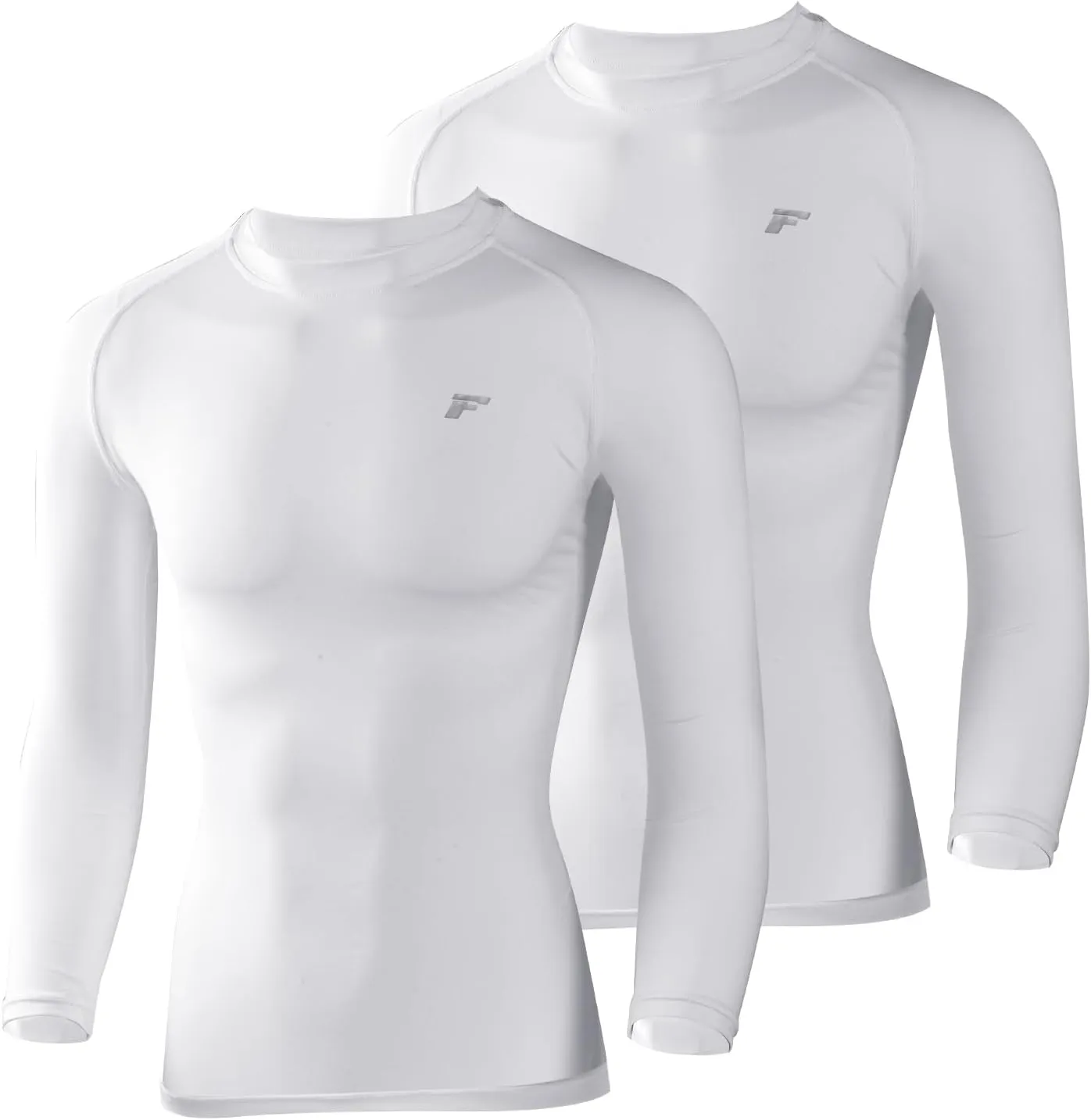Mens 2-Pack Long Sleeve Sun Protection Cooling Shirts with UPF 50 , Quick Dry for Fitness Running & Outdoor Activity