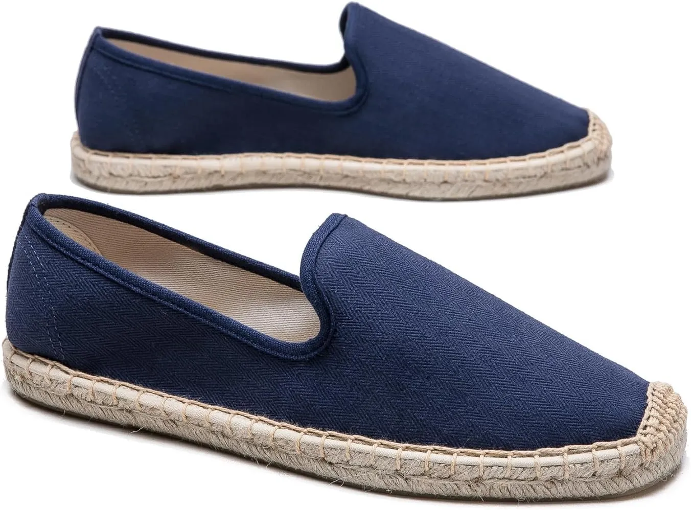 Men's Casual and Comfortable Linen Vegan Canvas Shoes, Men's Flat Shoes, Anti Slip Soles Suitable for Any Occasion in Summer, Spring, and Autumn