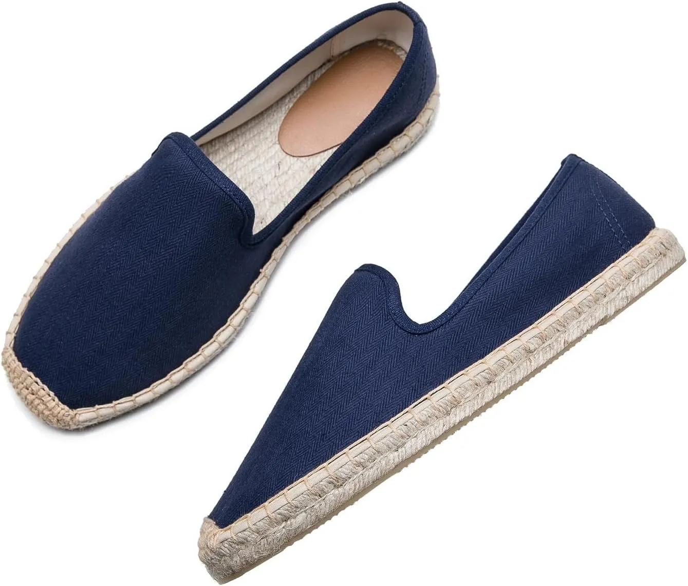 Men's Casual and Comfortable Linen Vegan Canvas Shoes, Men's Flat Shoes, Anti Slip Soles Suitable for Any Occasion in Summer, Spring, and Autumn