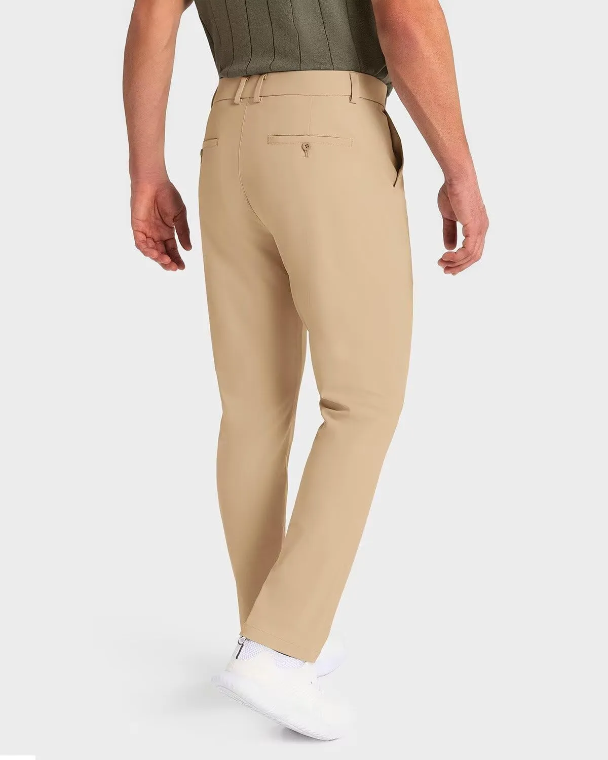 Mens Classic Fit Golf Pants Stretch Work Dress Pants 30''/32''/34'' Lightweight Casual Pants with Pockets