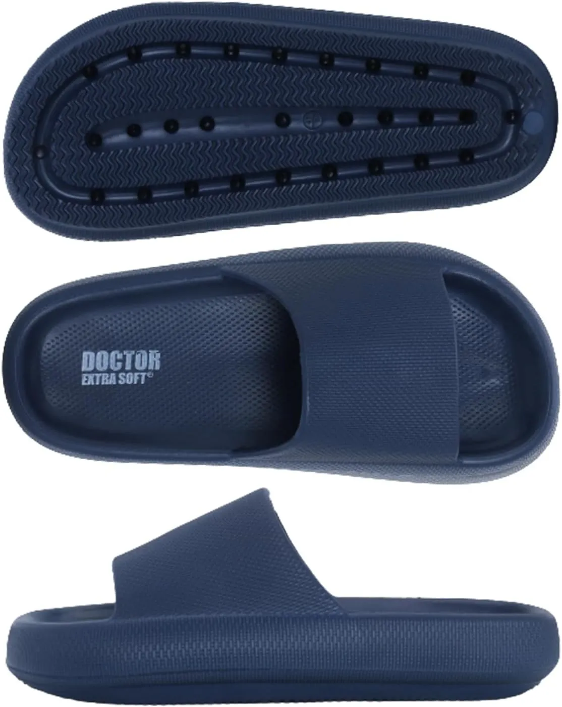 Men's Classic Ultra Soft Sliders/Slippers with Cushion FootBed for Adult | Comfortable & Light Weight | Stylish & Anti-Skid | Waterproof & Everyday Flip Flops for Gents/Boys D-504