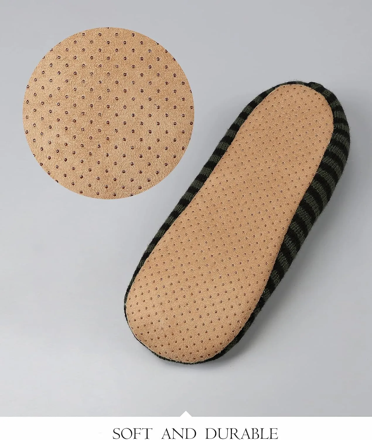 Mens Cozy Soft Sole Slipper Socks With Non Skid Bottoms, Warm Slipper Socks With Grippers For Men, Fuzzy House Slippers