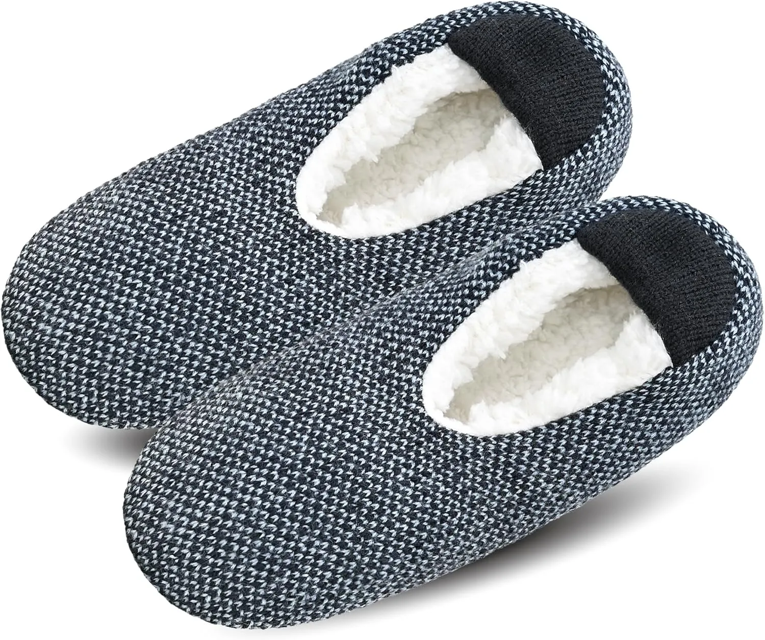 Mens Cozy Soft Sole Slipper Socks With Non Skid Bottoms, Warm Slipper Socks With Grippers For Men, Fuzzy House Slippers